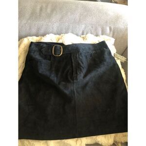 Uniform John Paul Richard Suede Zone Black Skirt Size 12 New